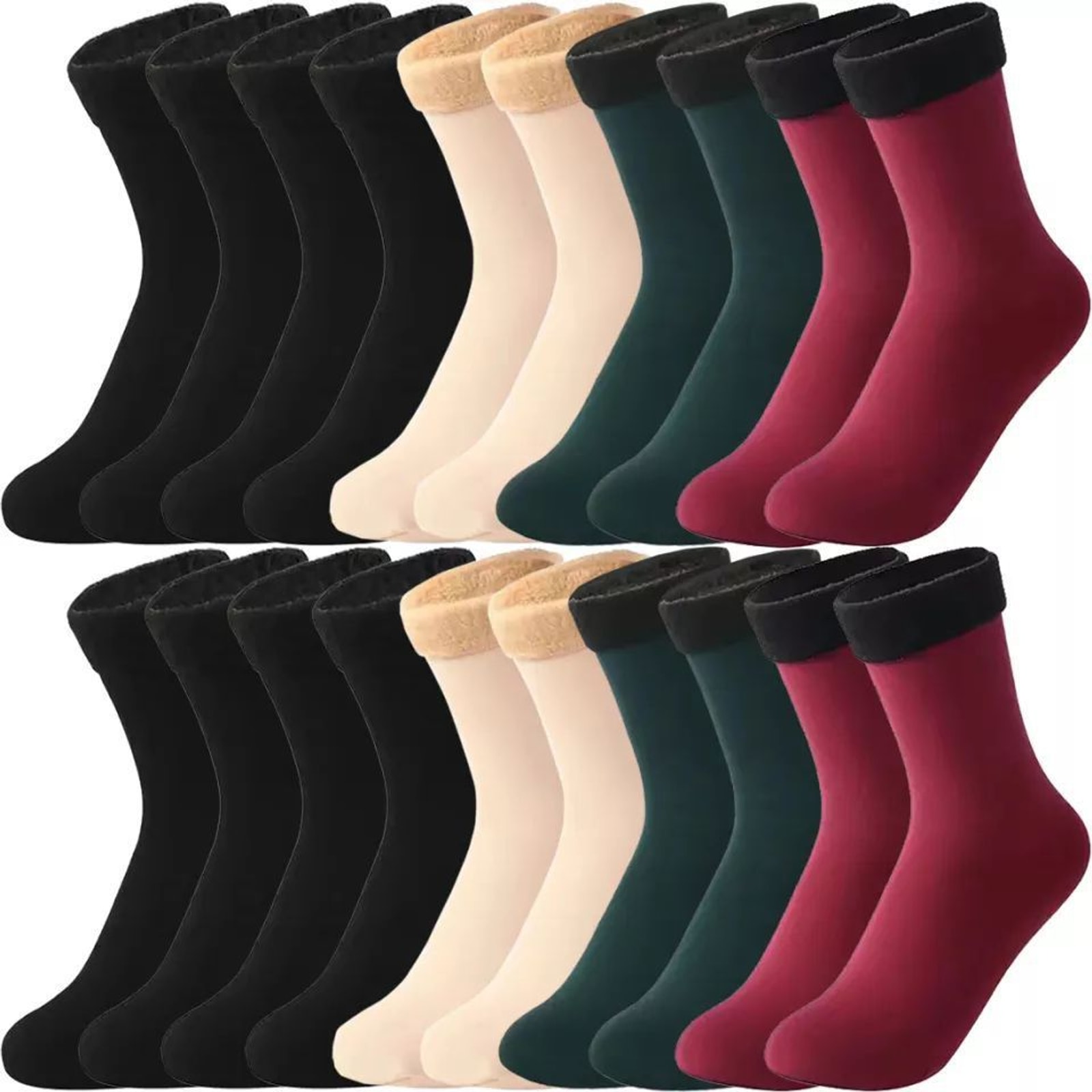 10 Pairs Winter Thermal Socks Women Wool Socks